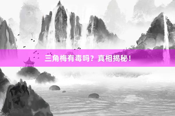 三角梅有毒吗?真相揭秘!